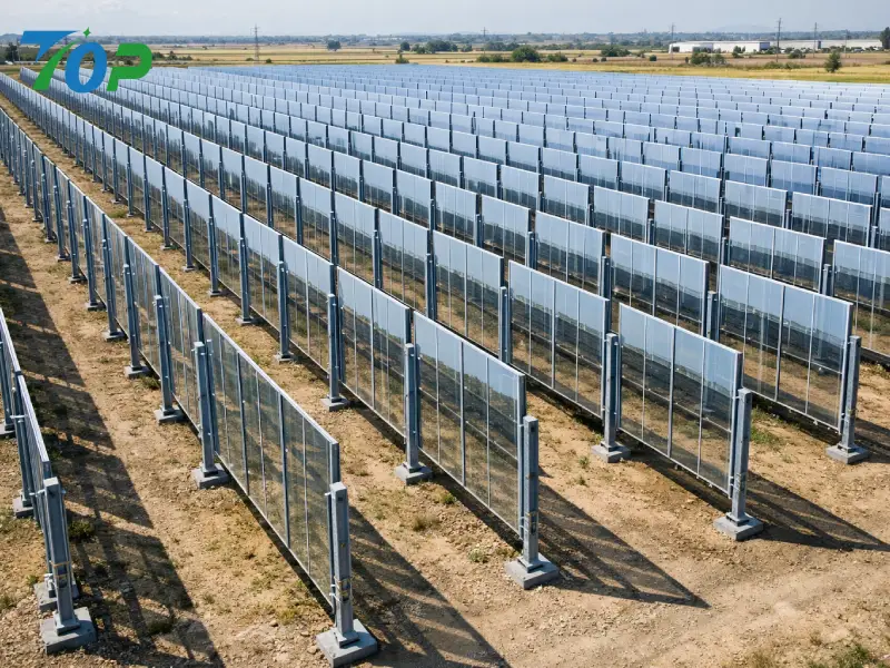 Vertikales bifaziales Solarmontagesystem: Das Geheimnis einer um 30 % höheren Landnutzung