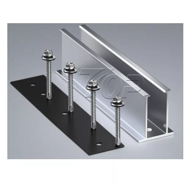 Mini-Schiene für die Montage von Solarmodulen auf Metalldächern